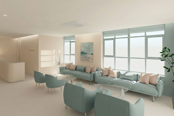 병원 인테리어 칼라 드렌드를 적용한 인테리어